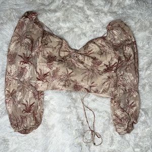 Printed miss Lola shirt that ties in back